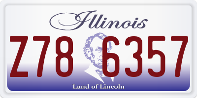 IL license plate Z786357