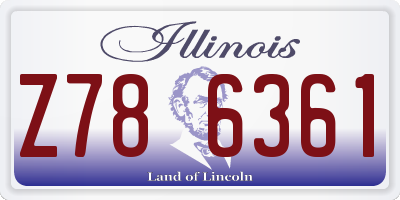 IL license plate Z786361