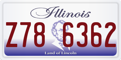 IL license plate Z786362