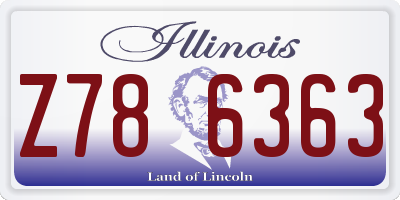 IL license plate Z786363