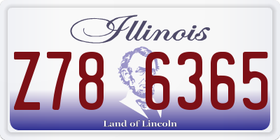 IL license plate Z786365