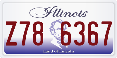 IL license plate Z786367