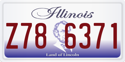 IL license plate Z786371