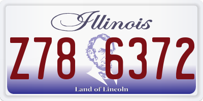 IL license plate Z786372