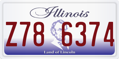 IL license plate Z786374