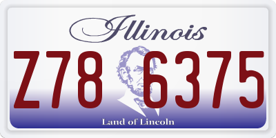 IL license plate Z786375