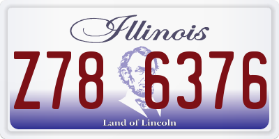 IL license plate Z786376