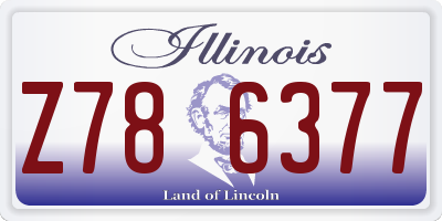 IL license plate Z786377