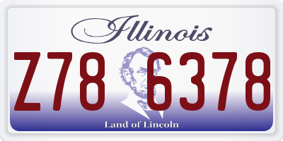 IL license plate Z786378