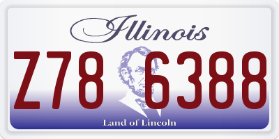 IL license plate Z786388