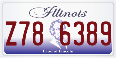 IL license plate Z786389