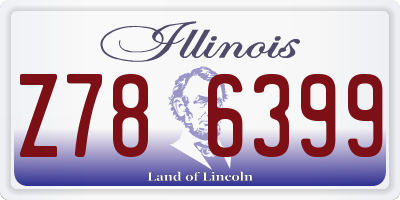 IL license plate Z786399
