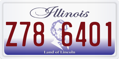 IL license plate Z786401