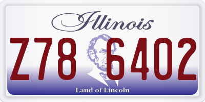 IL license plate Z786402