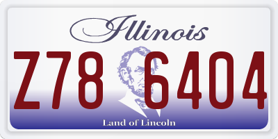 IL license plate Z786404