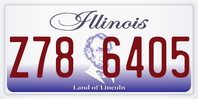 IL license plate Z786405