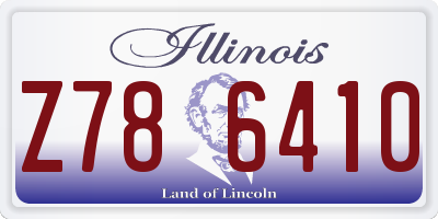IL license plate Z786410