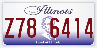 IL license plate Z786414
