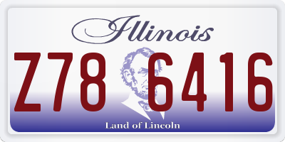 IL license plate Z786416