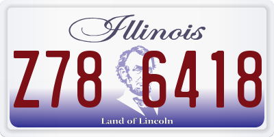 IL license plate Z786418