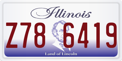 IL license plate Z786419