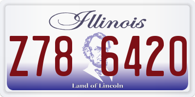 IL license plate Z786420
