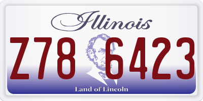IL license plate Z786423