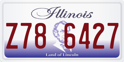 IL license plate Z786427