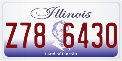 IL license plate Z786430
