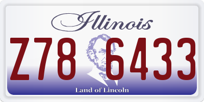 IL license plate Z786433