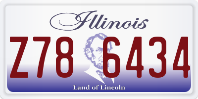 IL license plate Z786434