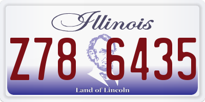 IL license plate Z786435