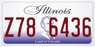 IL license plate Z786436