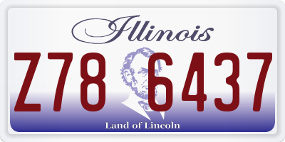IL license plate Z786437