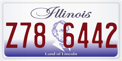 IL license plate Z786442
