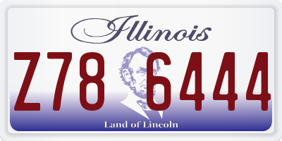 IL license plate Z786444
