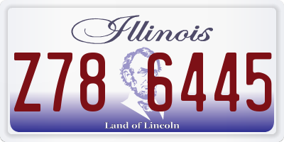 IL license plate Z786445