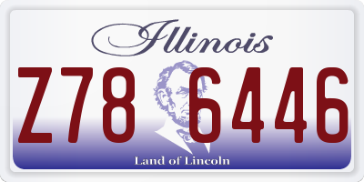 IL license plate Z786446