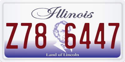 IL license plate Z786447