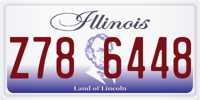 IL license plate Z786448