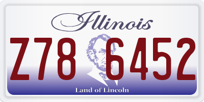 IL license plate Z786452