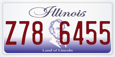 IL license plate Z786455