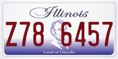 IL license plate Z786457