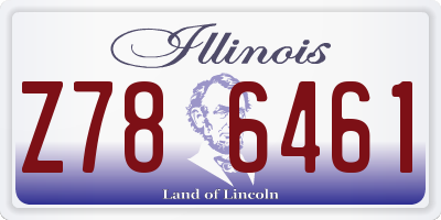 IL license plate Z786461
