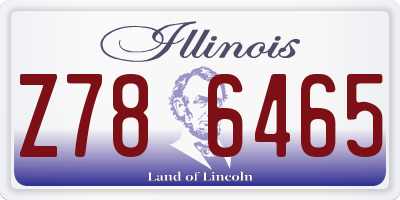 IL license plate Z786465
