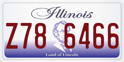 IL license plate Z786466