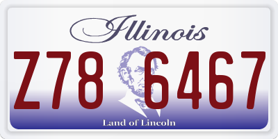 IL license plate Z786467