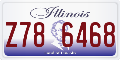 IL license plate Z786468