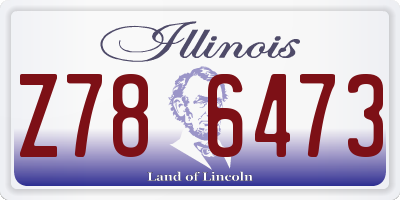 IL license plate Z786473