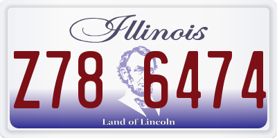 IL license plate Z786474